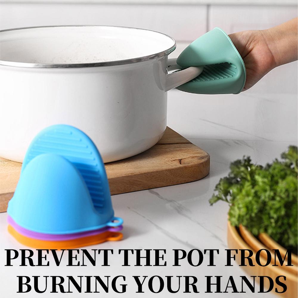 1PC Thick Silicone Oven Gloves Heat Resistant Anti-Scald Gloves for Cooking Pinch Grips Pot Holder Silicone Kitchen Accessories