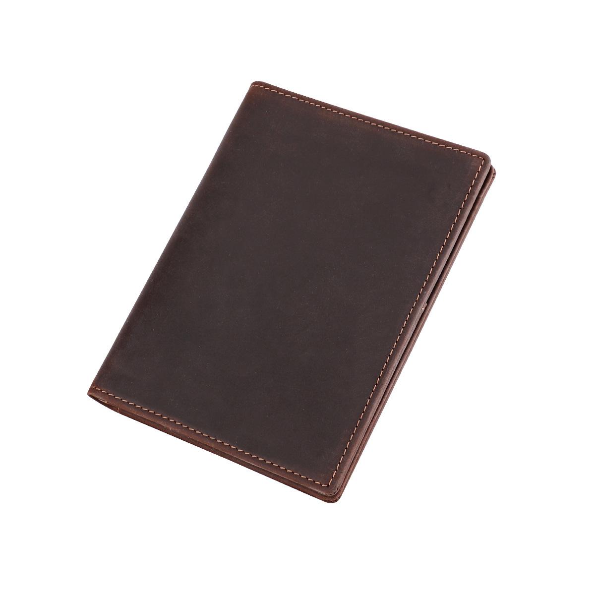 

Genuine Leather Passport Wallets Unisex Passport Cover with AirTag Slot RFID Blocking Card Holder Slim Travel Certificate Bag кавовий