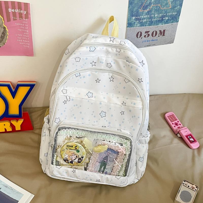 The New Schoolbag Is High-value, Fresh, Sweet and Cute, and the Star Backpack Is a Lightweight Travel Backpack for Junior High School Students.