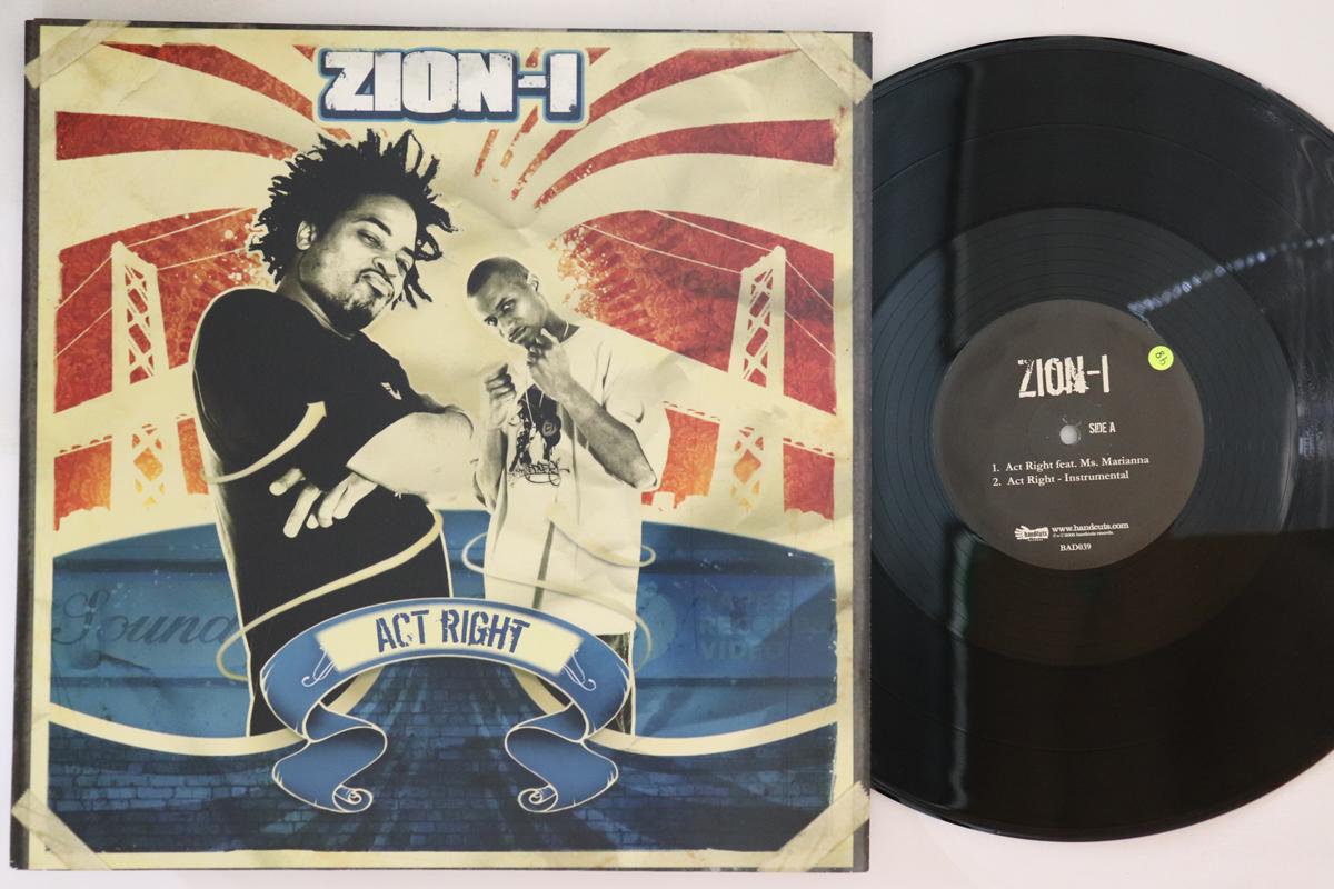 

12inch Record ZION I - Act Right BAD039 HANDCUTS 2006 Japan Rap & Hip-Hop/R&B Used