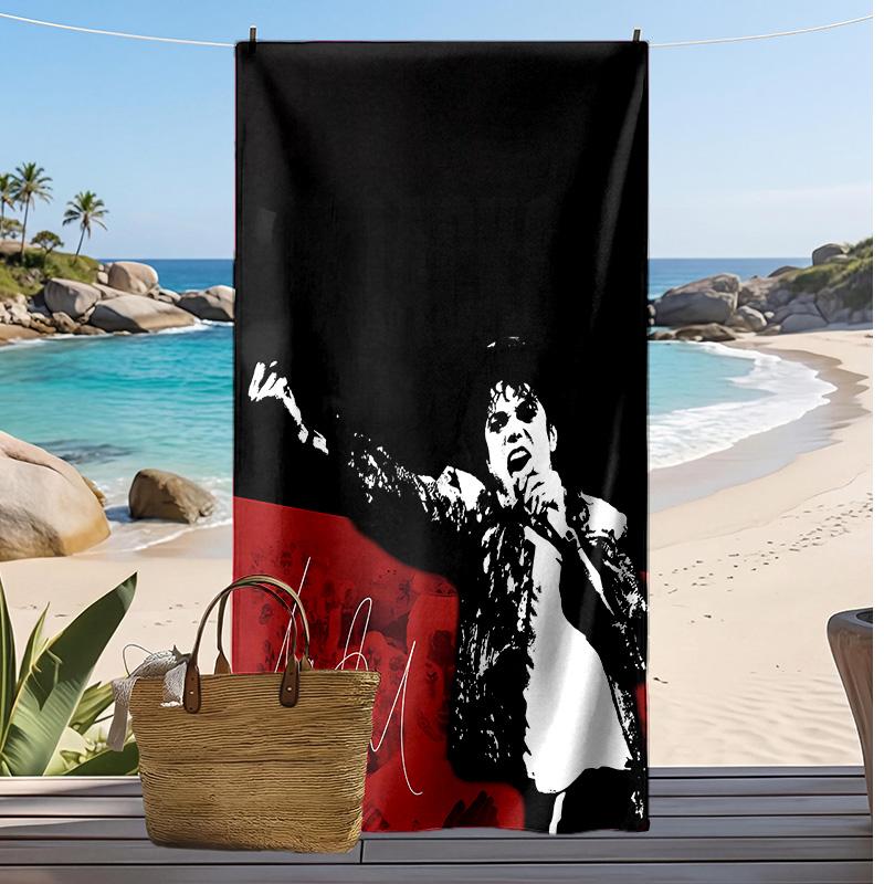 Asciugamano da Spiaggia Michael Jackson Stampato Asciugatura Rapida Super Assorbente Morbido Leggero Asciugamano da Bagno per Piscina Viaggi Estivi