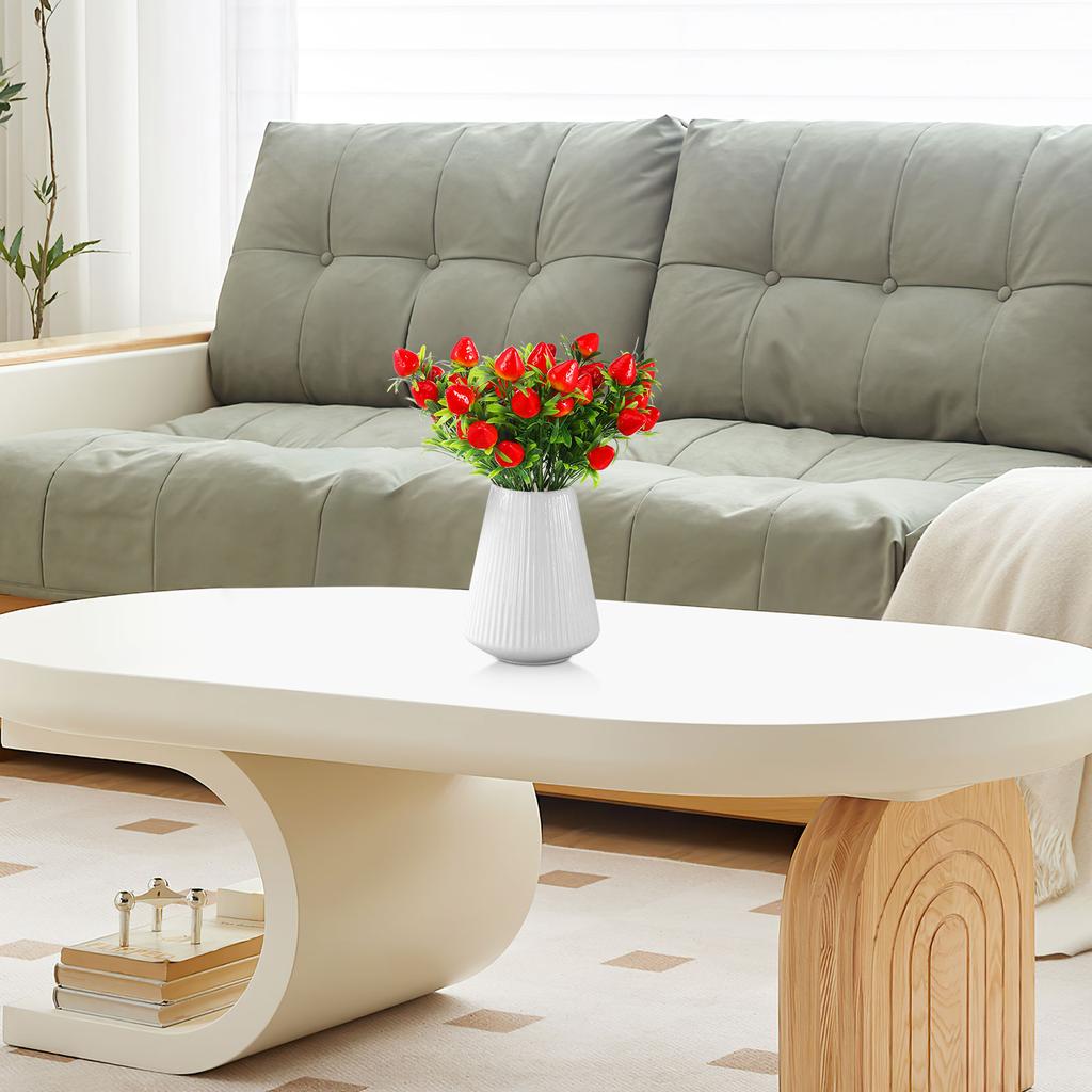 Simulation Strawberry Bouquet Fake Branches Artificial Strawberries Decor for Holiday Plastic Simulated Pink