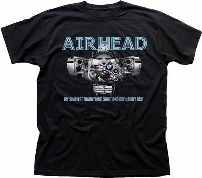 AIRHEAD Boxer twin R65 R75 R1200GS moto bmw R1200RT maglietta nera OZ9290