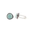 Aqua Chalcedony Gemstone 925 Sterling Silver Jewelry Handcrafted Cufflinks 0.62" CL-8-15