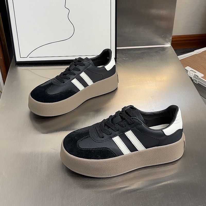 Campus platform casual board shoes spring new women's shoes round head breathable versatile sports shoes