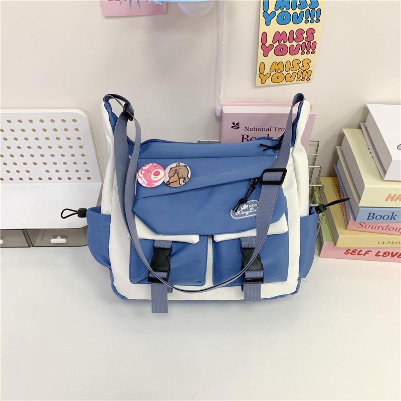 Student tutoring bag girl cute large capacity two-dimensional yuan bar pain bag casual versatile portable messenger bag