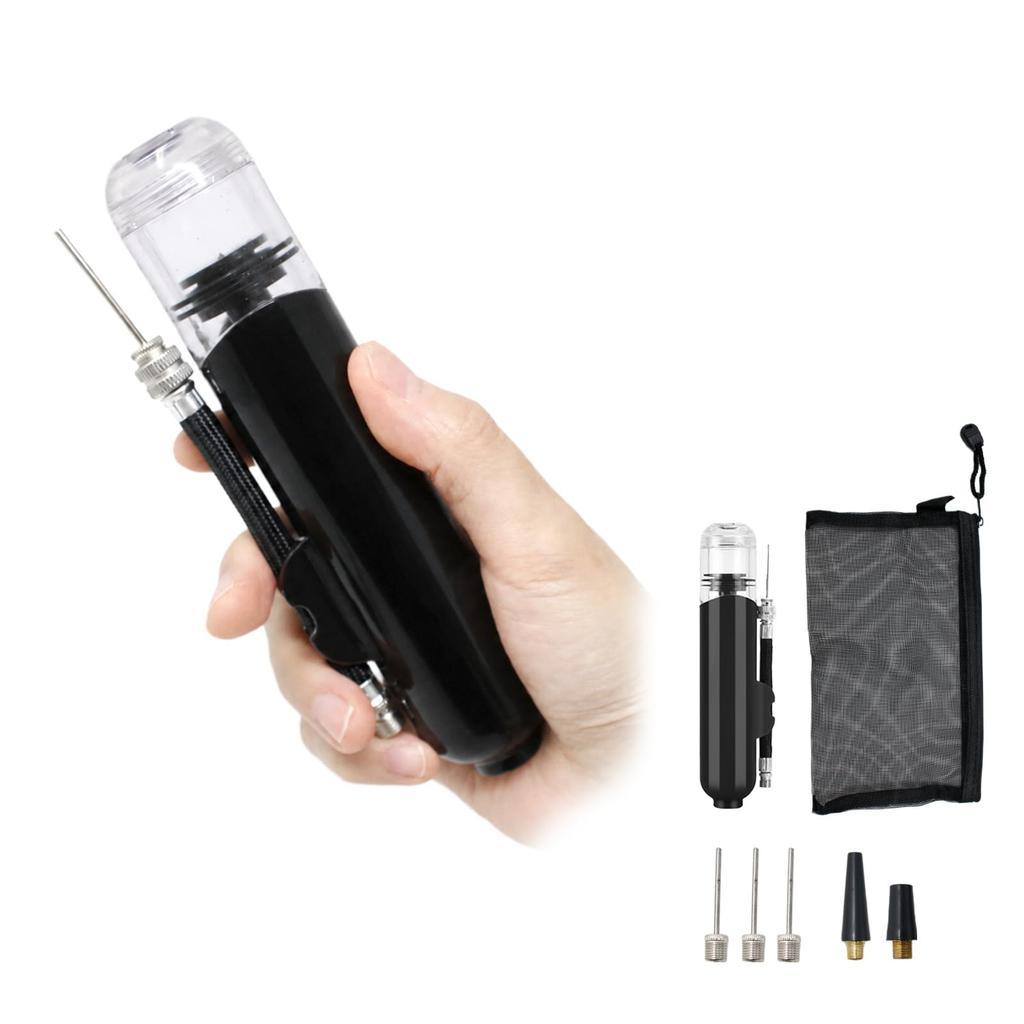 MILASIC Ball Hand No Power Flexible 4 Replacement Storage Pouch for Inflatable Beach Manual Black Inflator, Small, Portable, Double-Action Pump,