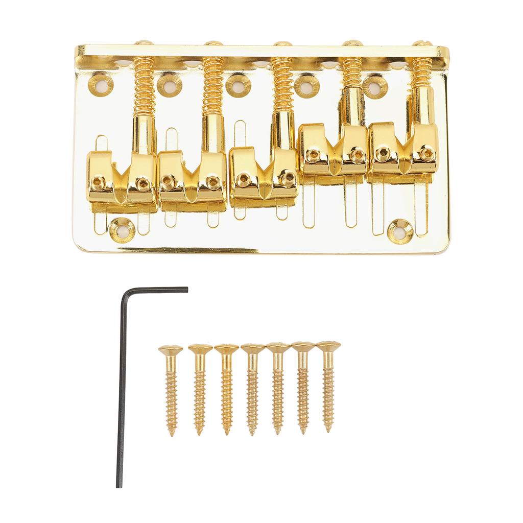 5 String Bass Bridge Adjustable Saddle Zinc Alloy Exquisite Retro Electric Bass Guitar Bridge