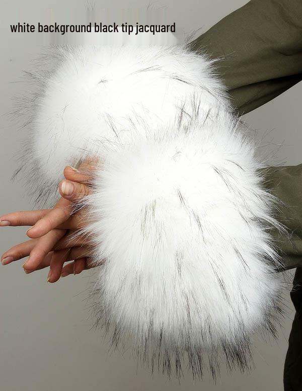 Women's Fluffy Faux Fur Wristband & Cuff Sleevelets