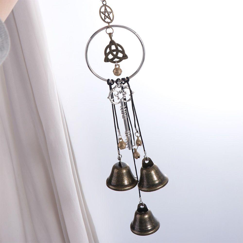 Craft Handmade Hanging Witch Bell Vintage Retro Metal Pendant Creative Novelty Prayer Bell Balcony