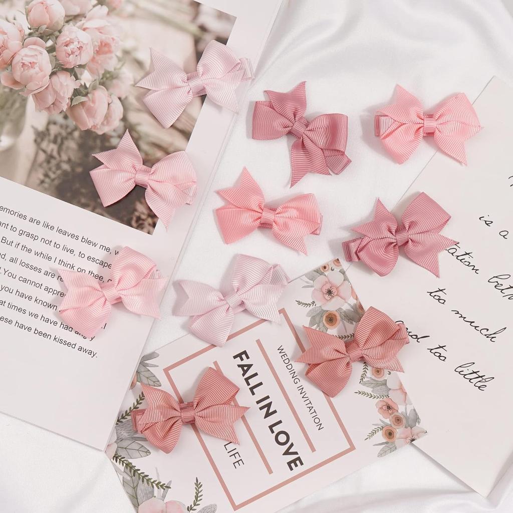 30/50 st 2" Grosgrainband MiNi Hårrosetter med Klämma för Flickor Hårnålar Boutique Barrettes Huvudbonader Söta Barn Håraccessoarer