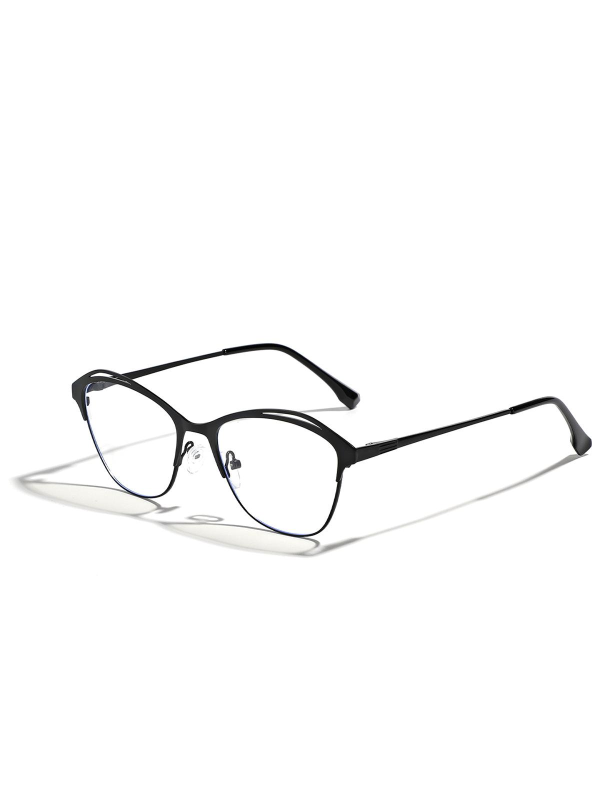 

Очки Металл Кошачий глаз Нержавеющая сталь Цвет Плоское Зеркало Женский Простая Индивидуальная Оправа