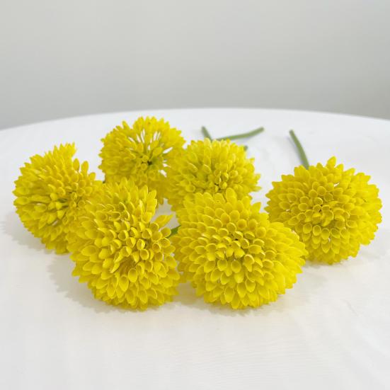 Artificial Dianthus Stem Realistic Fake Green/Orange/Yellow Tricks Plant for Vase Home Office Wedding Decoration Flower Arrangment