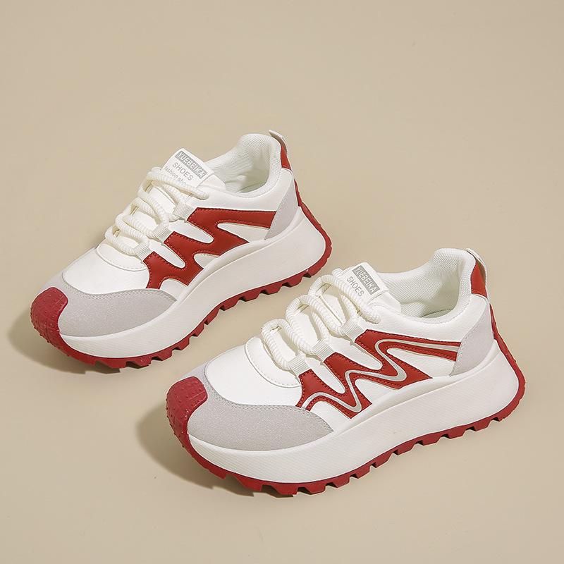 New Dad Shoes Women's Spring Student Sports Running Casual Thick Sole Height Street Shot 1