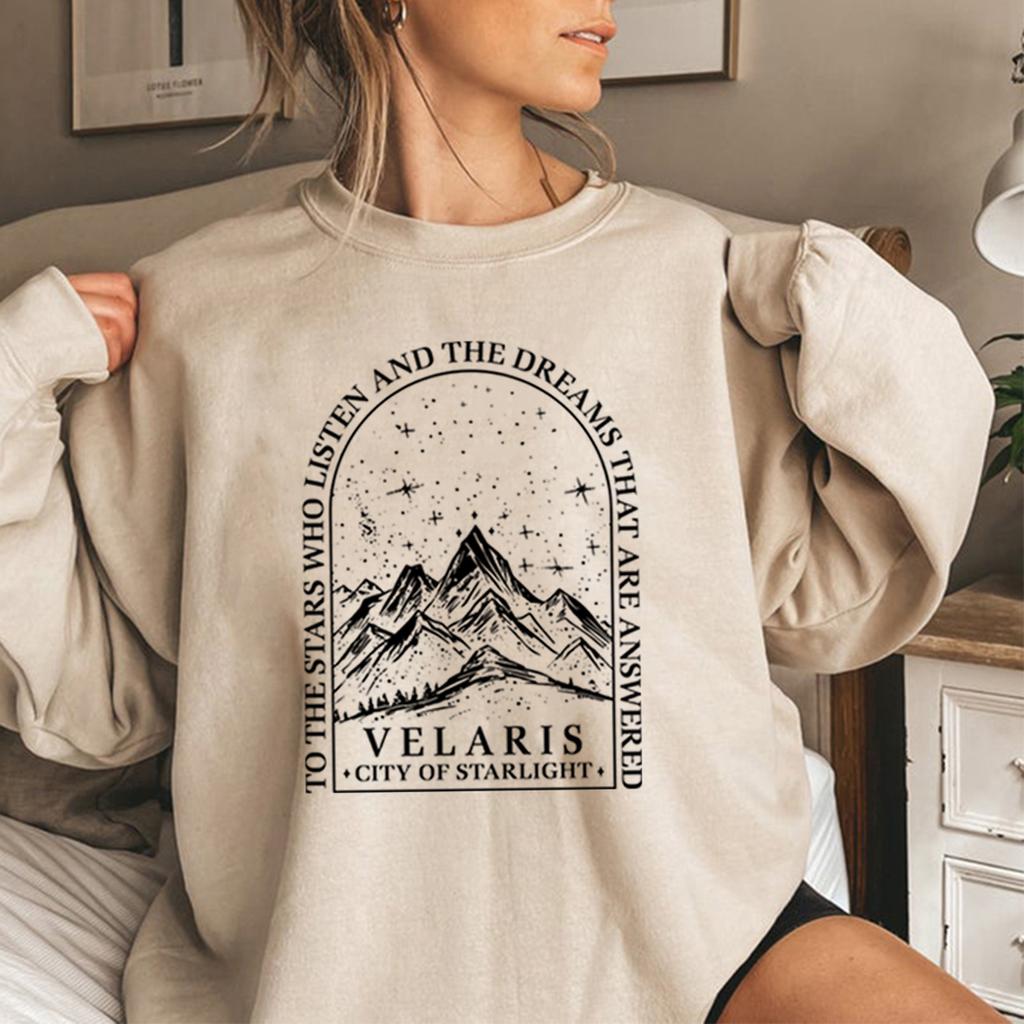 Velaris City of Starlight Sweatshirt Acotar Series Hoodie Unisex Crewneck Sweatshirts Long Sleeve Casual Pullover SJM Merch