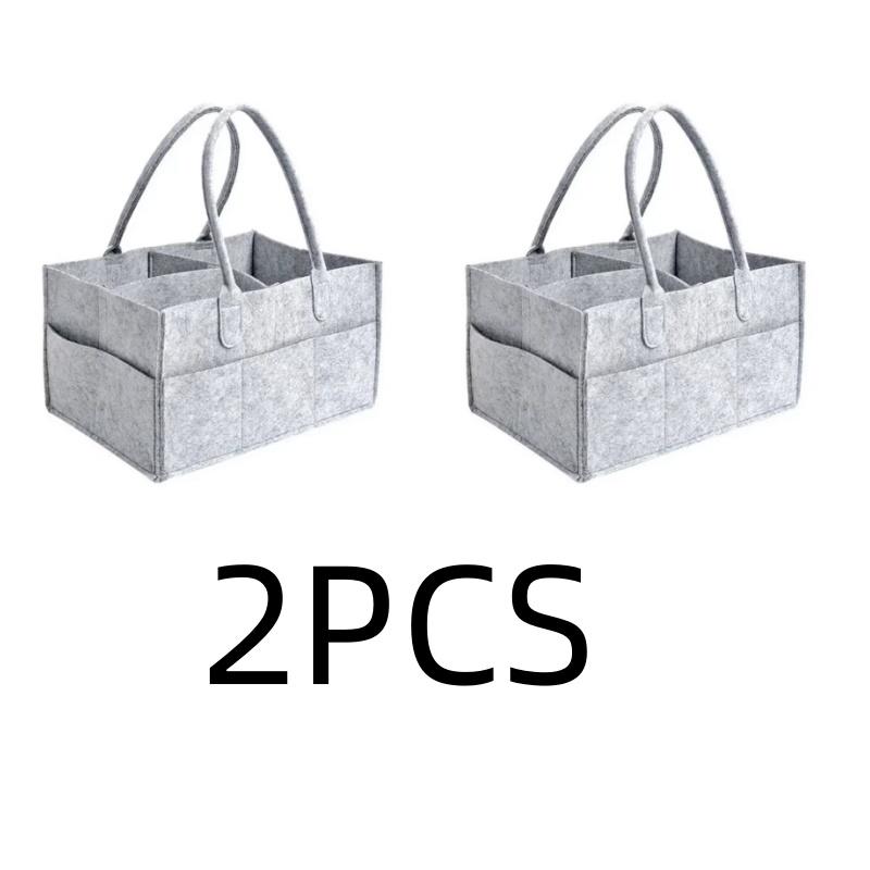 Durable children's felt diaper storage bag, baby miscellaneous toy diaper, large capacity felt diaper bag, wardrobe storage bag