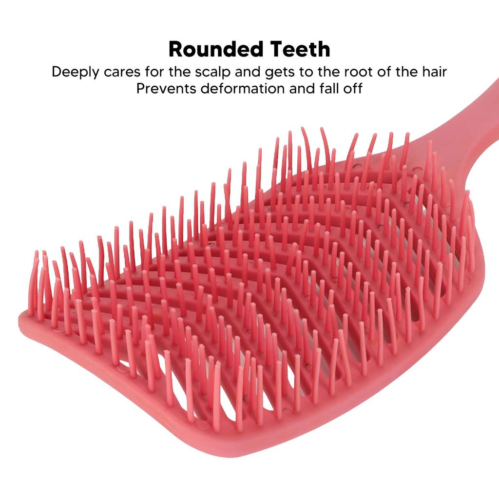 Hollow Hair Brush Detangling Wet Dry Use Fast Blow Drying Curved Hair Styling Comb for Women Men
