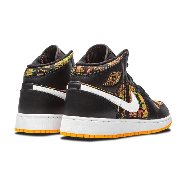 (GS) Air Jordan 1 Mid 'Black Laser Orange' Kids' 555112-003