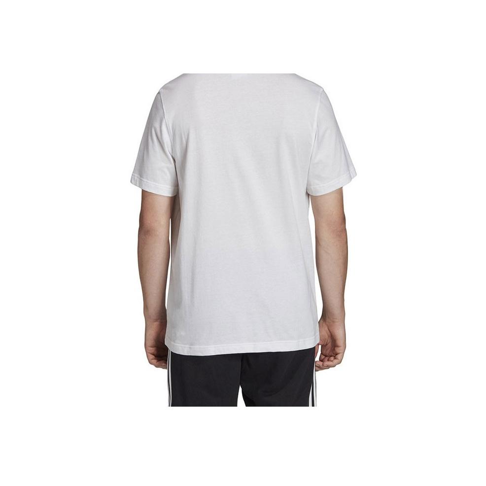 Adidas Originals Trefoil Letter Logo Crew Neck T-Shirt Men Tops White FM3789