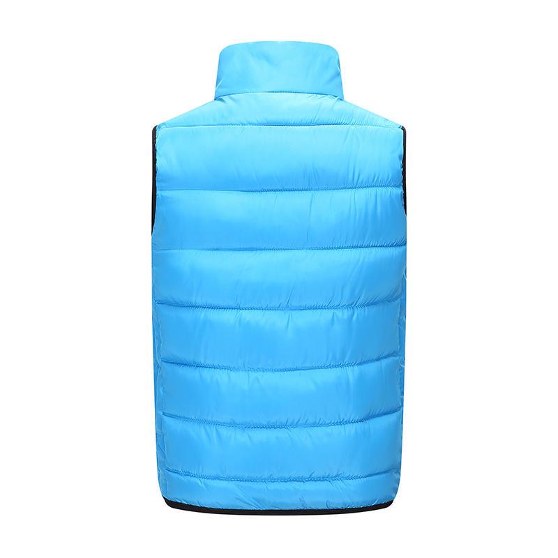 Unisex Winter Down Cotton Vest – Thick, Warm, Outdoor Waistcoat with Embroidered Logo