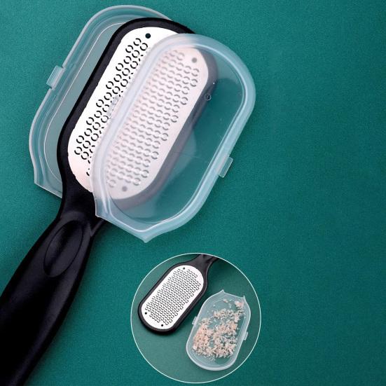 Râpe pour Callosités de Pieds avec Manche Antidérapant Lime à Pieds en Acier Inoxydable Outil de Pédicure Imperméable et Anti-Rouille pour Peaux Mortes Talons Rugueux