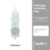 360 Degree Rotating Correction Tape Press Type Refillable White Out Correction Pen Style Replaceable Core Student Corrector