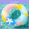 Fashionable Watercolor Flower Swim Ring For Children And Adults Thick Inflatable Lifebuoy