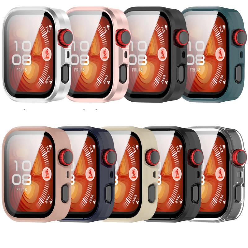 Glass+Case For Huawei Watch Fit 4/4 Pro Tempered Glass Screen Protector & Hard PC Protective Bumper For Huawei Fit4 Accessories