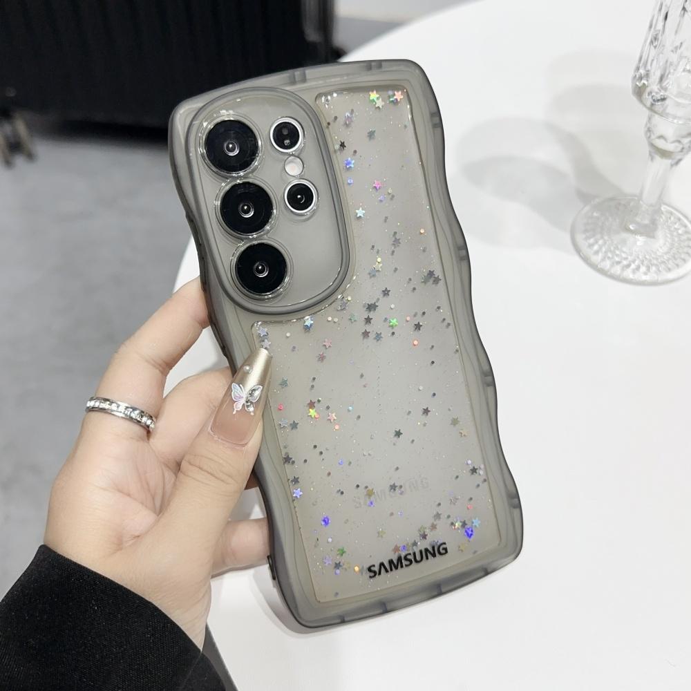 Star Sky Glitter Sequin Clear Silicone Phone Case Samsung Galaxy S25 S23 Ultra S24 S22 Plus S23 FE A55 A35 A25 A15 Soft Cover