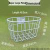 Large Capacity Metal Rear Basket with Backrest for E-bike Helmet and Backpack Storage
