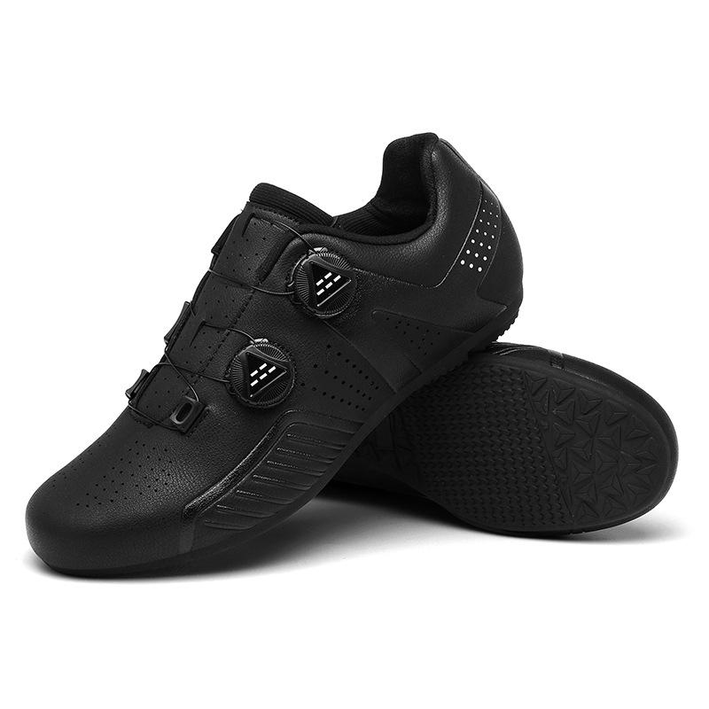 Neue Fahrradschuhe mit Schlössern Doppelschnallen-Schuhe Rennrad-Powerschuhe für Herren und Damen Harte Sohle Mountainbike-Gummisohle