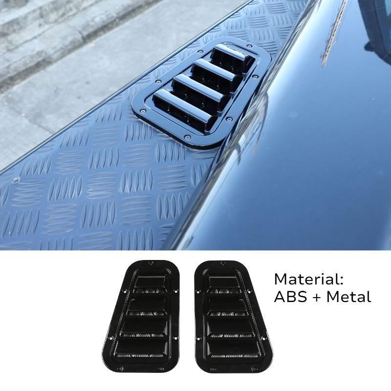 For Land Rover Defender 90 110 130 2004-2018 Aluminum Alloy Black Car Hood Protection Panel Decorate Stickers Car Accessories