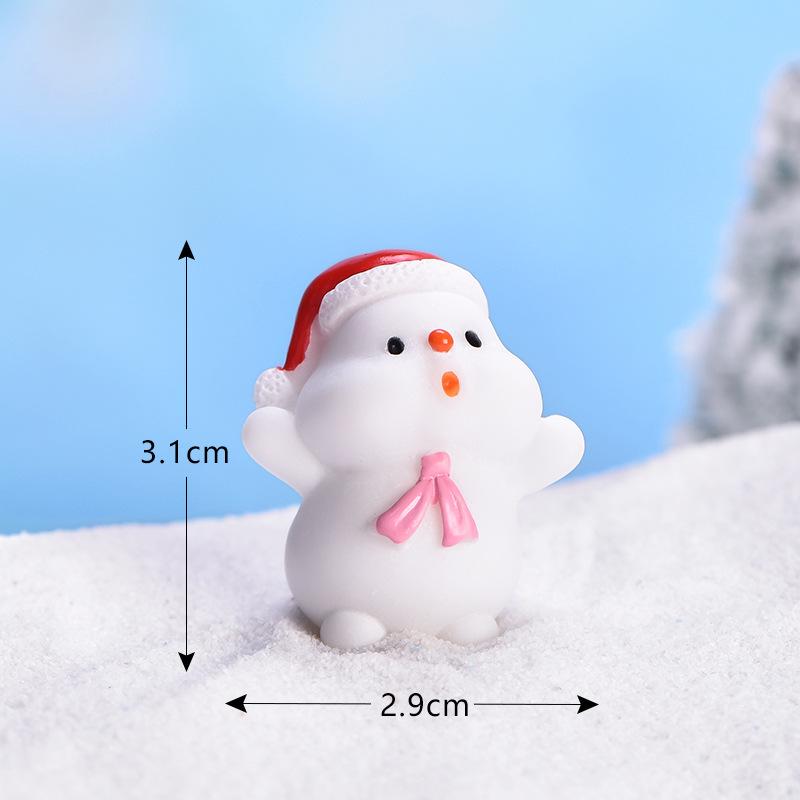 Santa & Snowman Micro Landscape DIY Bonsai Ornament - Christmas Gift Decoration