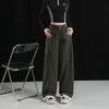American retro overalls autumn and winter loose and versatile casual drape long pants