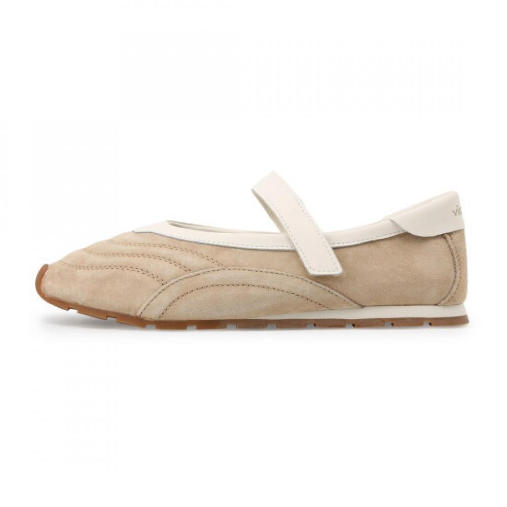 Victoria Shoes Victoria Aster Suede Ballerina Flats Beige 1159107 Beige