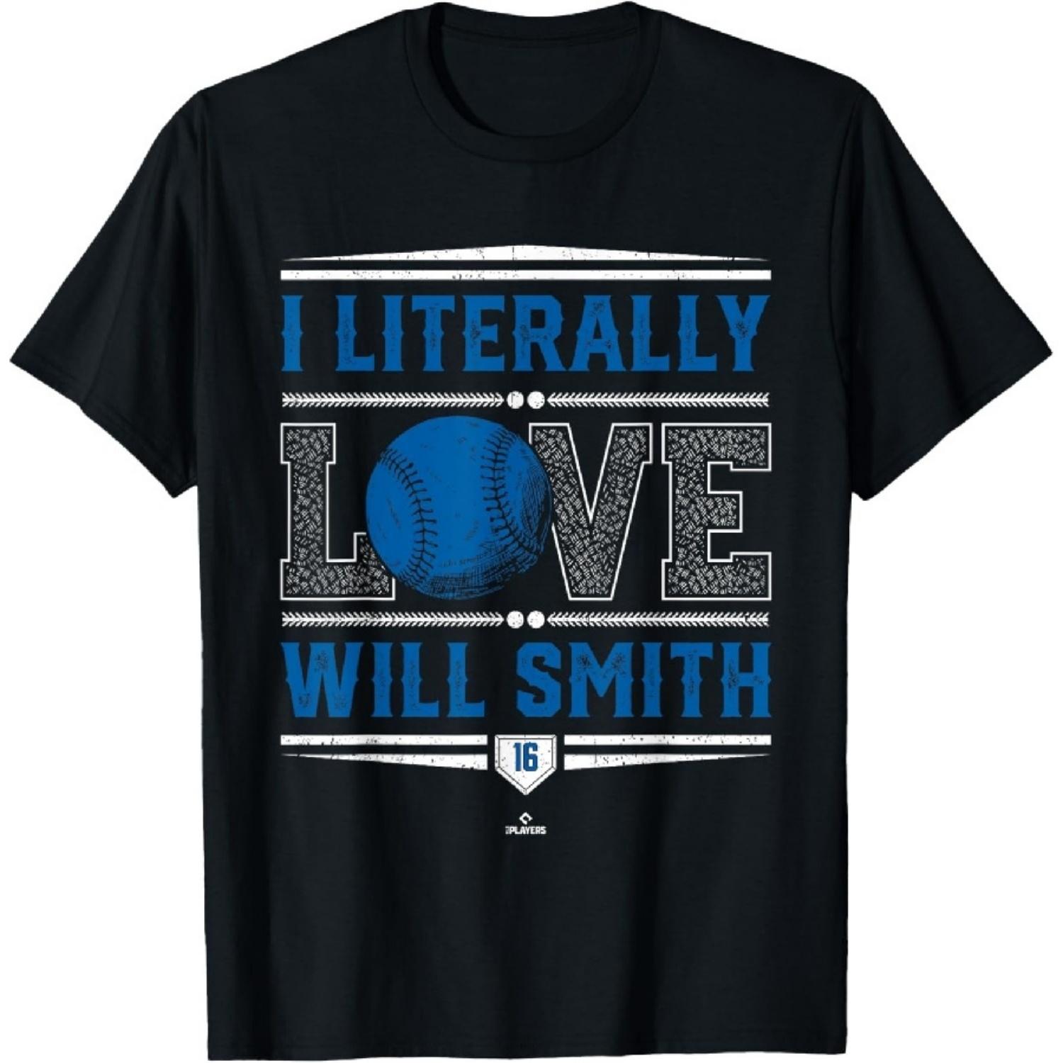 

I Literally Love Will Smith Los Angeles Baseball MLBPA T-Shirt XXXXXL чорний