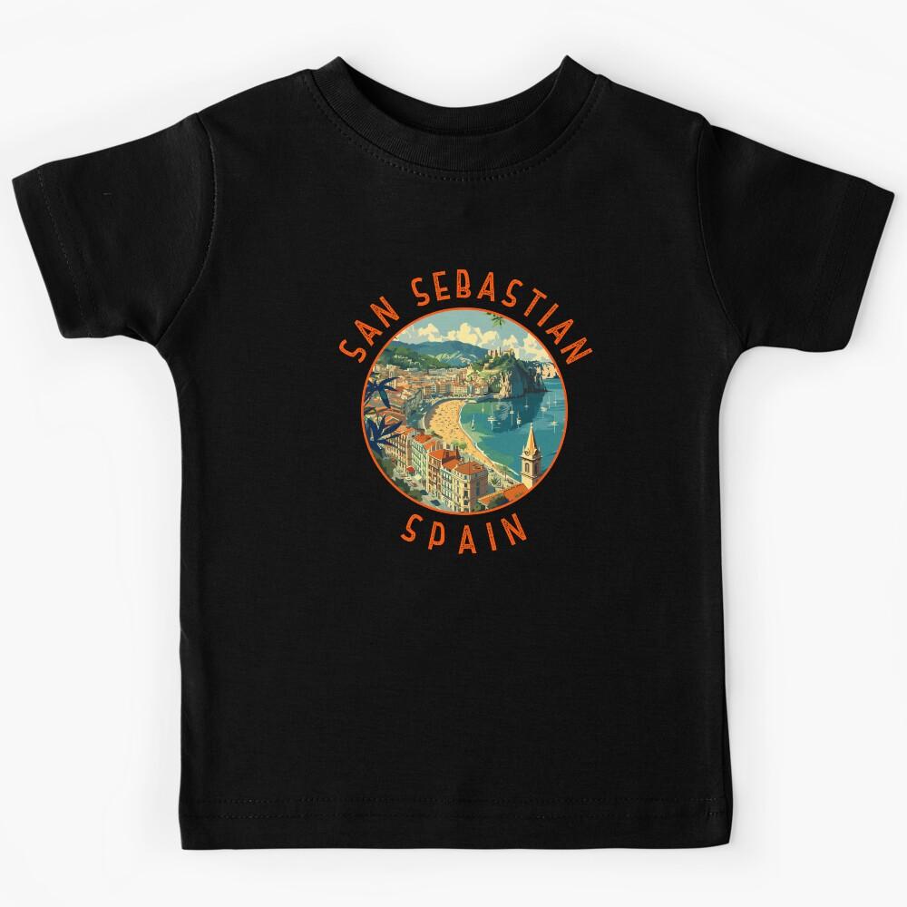 San Sebastian Spain Retro Distressed Circle Kids T-Shirt 140