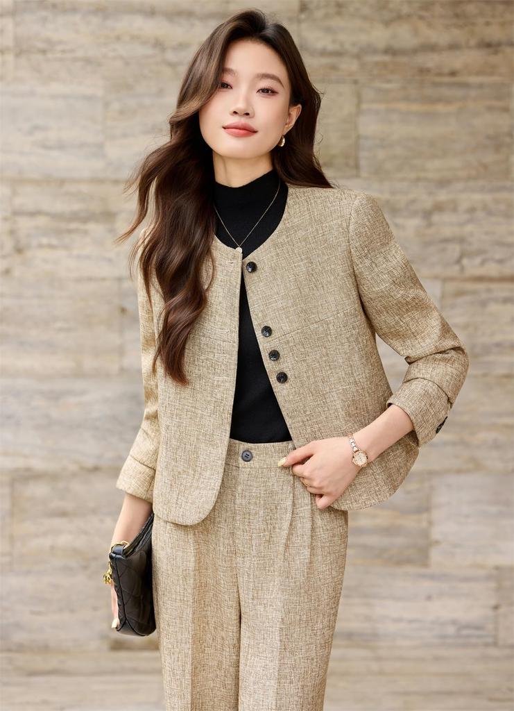 Recruitment Suit Jacket and Plus Sizes Suitable for Perfect for Entrance Graduation [KOSIKINI] Women's Set Trousers, 2-Piece Set. Stylish, Simple,