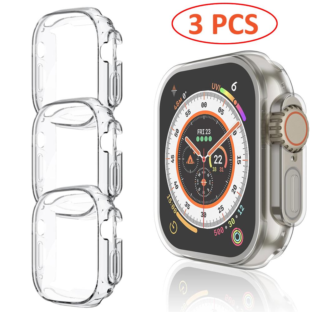 Watch Case for Apple Watch Ultra 2 49MM Series 10 9 8 7 SE 6 45MM 46MM 44MM 40MM Transparent Cover Apple Watch Screen Protector