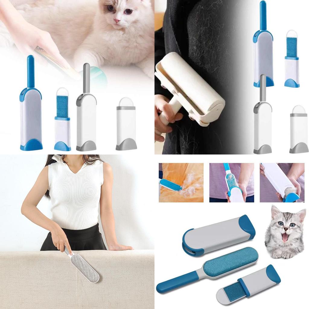 Rechargeable Clothes Lint Brush Roller With Static Dust Fur Remover For Home And Travel