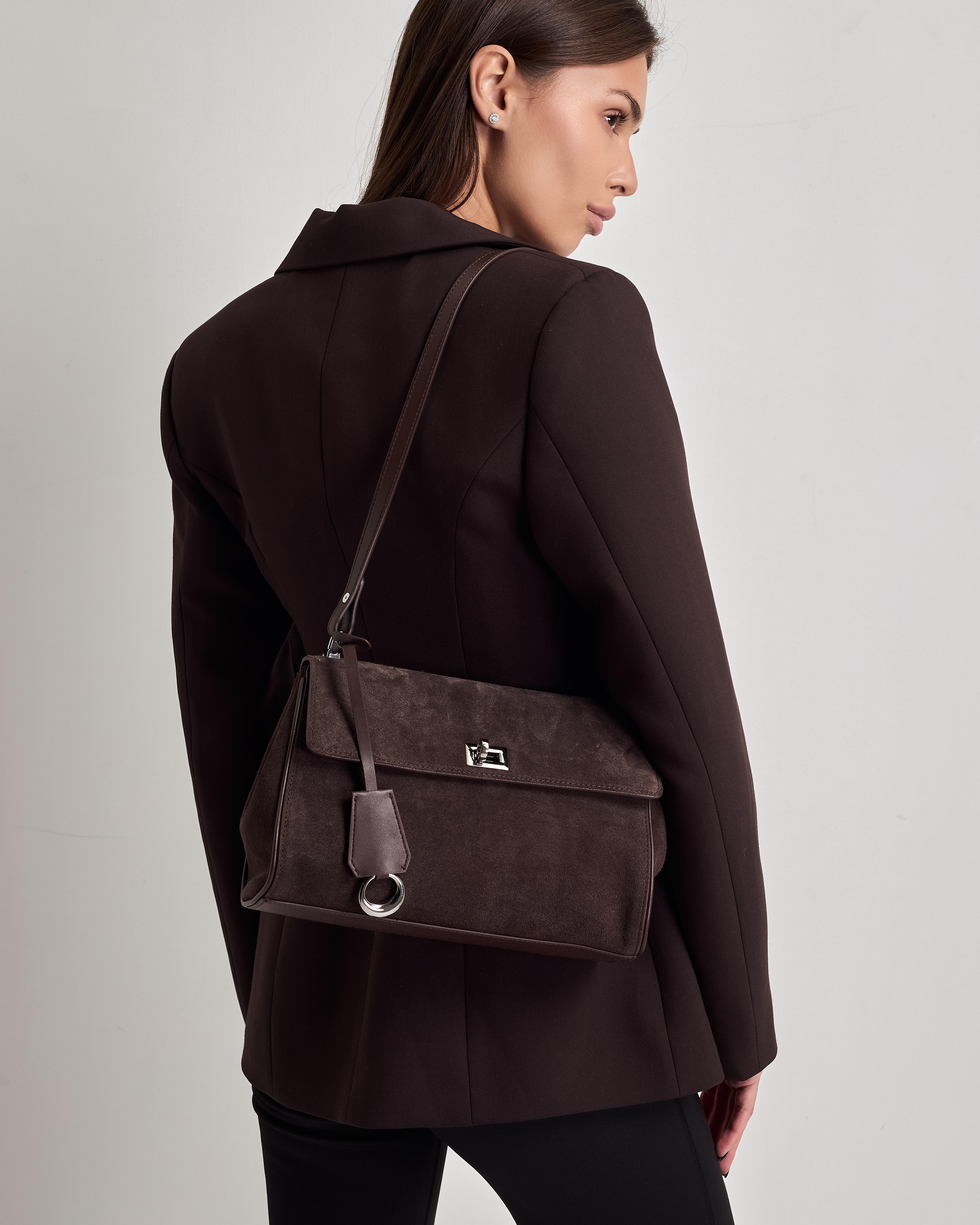 

Сумка женская 5103 шоколад замша шоколад коричневого кольору