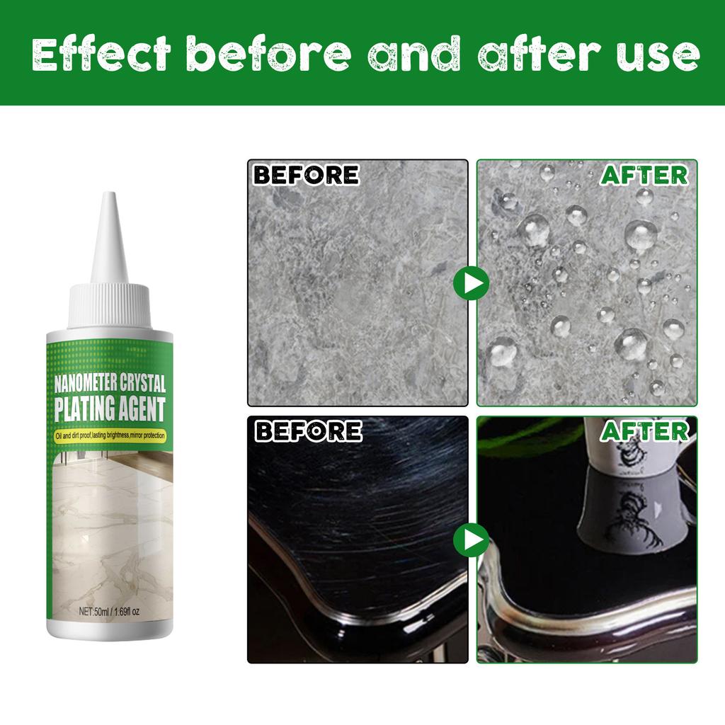 50ml Nano Krystalický Nátěr Pro Kuchyňské Obklady Mramorové Leštění Oprava Škrábanců Rozjasňovač Zvýrazňovač Lesku Pro Domácí Použití