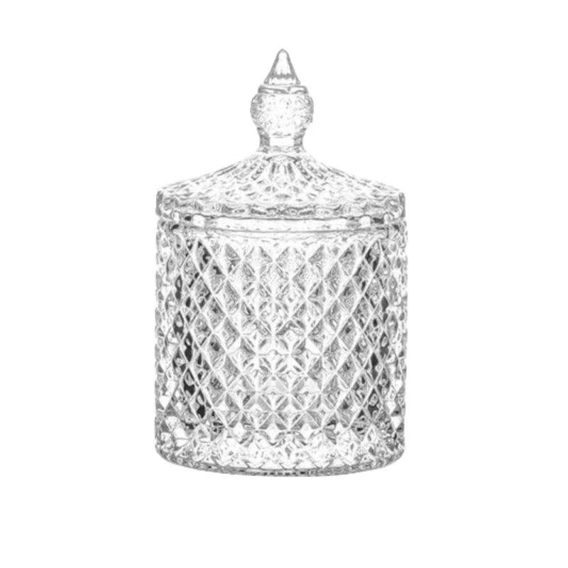 Crystal Glass Candy Jar Set
