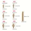 1Set Universal 936 T12 Soldering Iron Tip M2-M8 Brass Heat Insert Nut Tip with Adapter Hot Nut Internal/External Thread Head