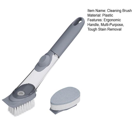 Cleaning Brush with Ergonomic Anti-Slip Handle Strong Bristles Pot Cleaner Efficient Stain Removal Multi-Purpose Kitchen Brush