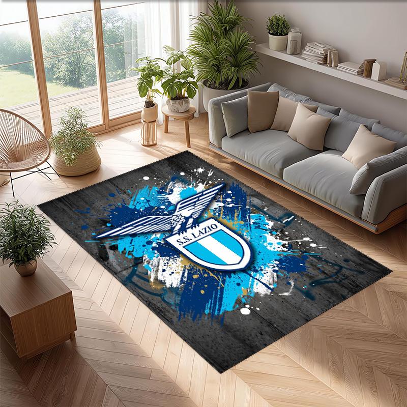 Lazio FC Fußball Muster Weicher Teppich Nicht Rutschender Indoor Boden Teppich Sport Dekor Matte für Schlafzimmer