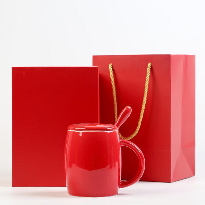 Креативная керамическая кружка-заварник с крышкой и ложкой