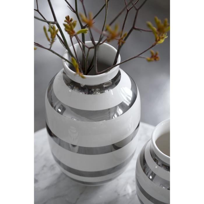 Vase En Céramique - Omaggio - H 30,5 Cm - Noir - Design Scandinave Moderne