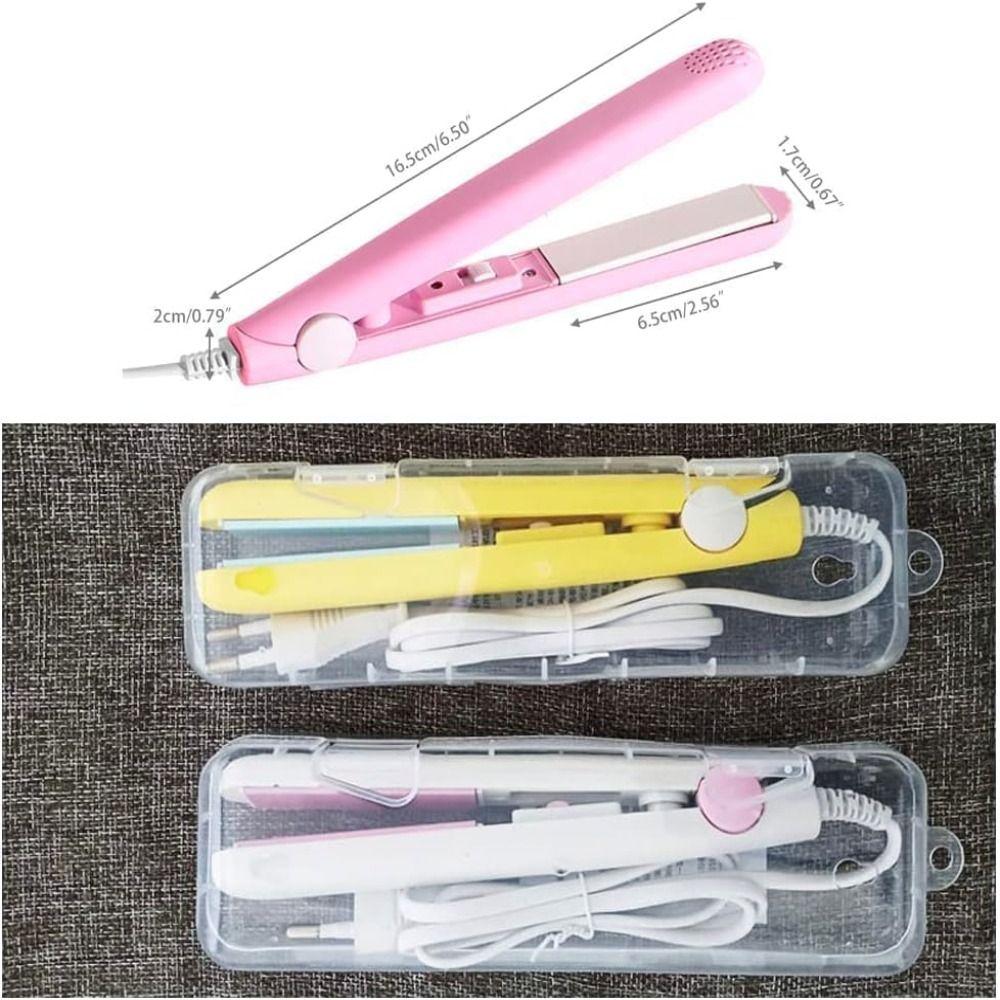 2 in 1 Hair Straightener Mini Curling Iron Portable Hair Curler  for Short Hair Fine Hair
