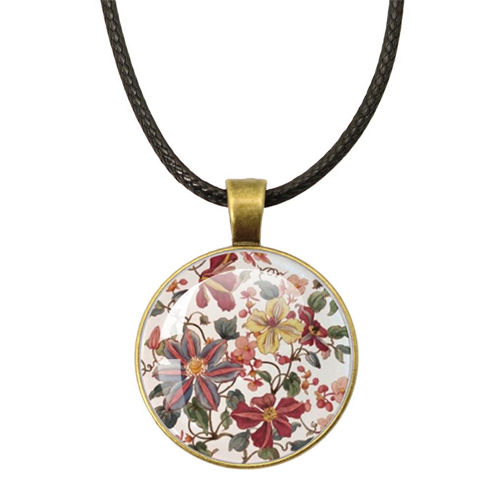 Tree of Life Rope Chain Glass Pendant Necklaces For Women Yoga Mandala Necklaces Gift Charm Beautiful Mandala Women Jewelry